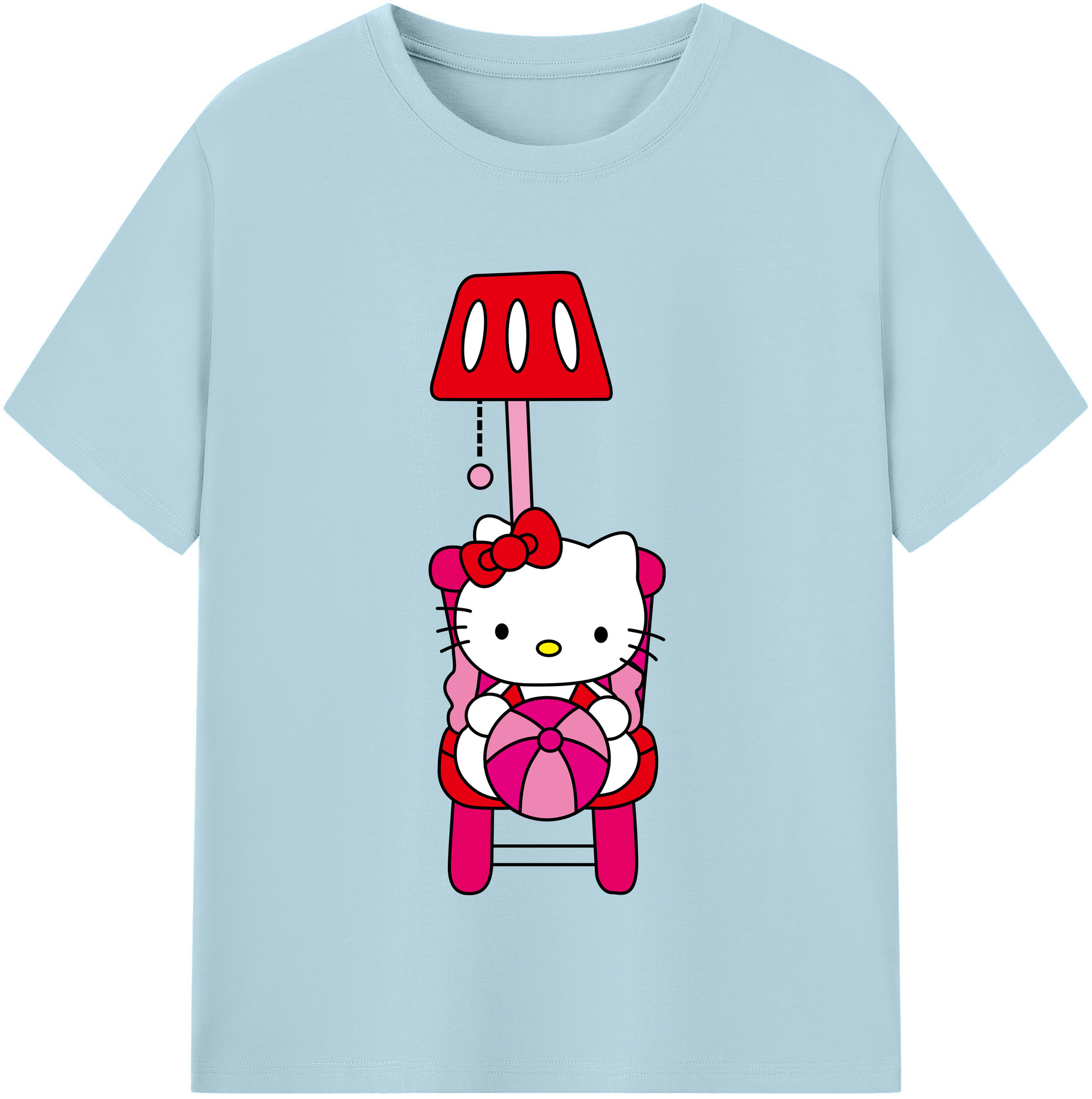 （画像用） Hello Kitty ハローキティ 綿100％半袖Tシャツ（フロントプリント）